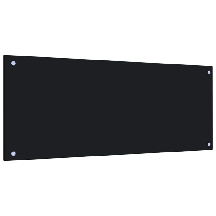Dosseret de cuisine Noir 100x40 cm Verre trempé – Image 1