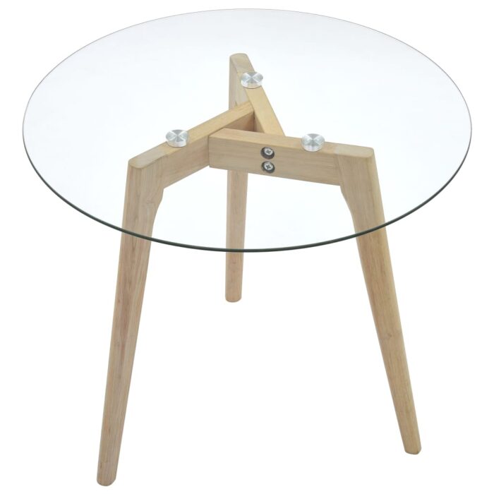 Ensemble de tables d'appoint 2 pcs Verre trempé – Image 3
