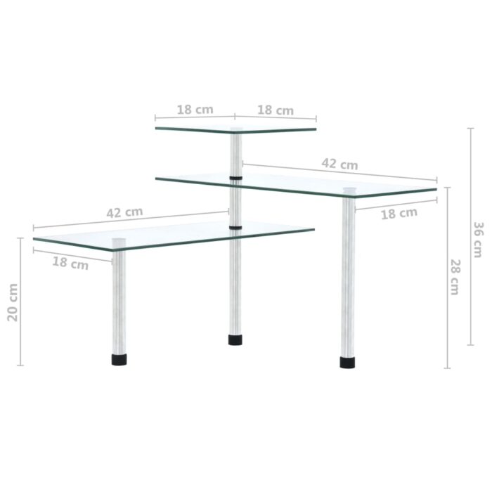 Étagère d'angle de cuisine à 3 niveaux Verre trempé – Image 7