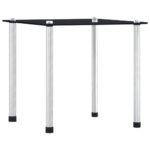 Tables gigognes 3 pcs Noir Verre trempé – Image 2