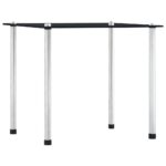 Tables gigognes 3 pcs Noir Verre trempé – Image 3