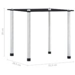 Tables gigognes 3 pcs Noir Verre trempé – Image 7