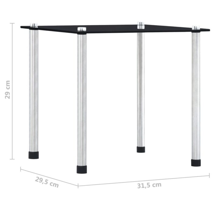 Tables gigognes 3 pcs Noir Verre trempé – Image 7