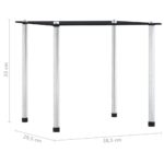 Tables gigognes 3 pcs Noir Verre trempé – Image 8