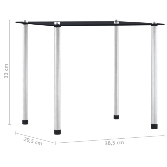 Tables gigognes 3 pcs Noir Verre trempé – Image 8