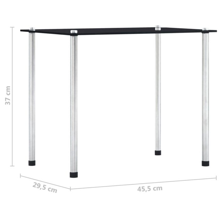 Tables gigognes 3 pcs Noir Verre trempé – Image 9
