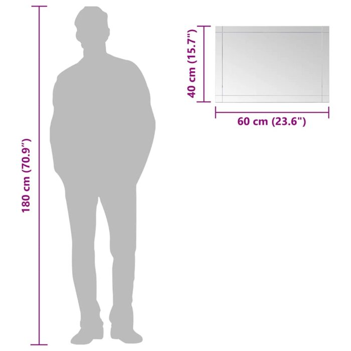 Miroir mural 60x40 cm Verre – Image 5