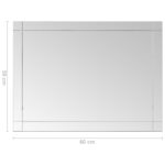 Miroir mural 60x50 cm Verre – Image 4