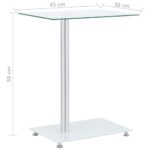 Table d'appoint en forme U Transparent 45x30x58 cm Verre trempé – Image 5