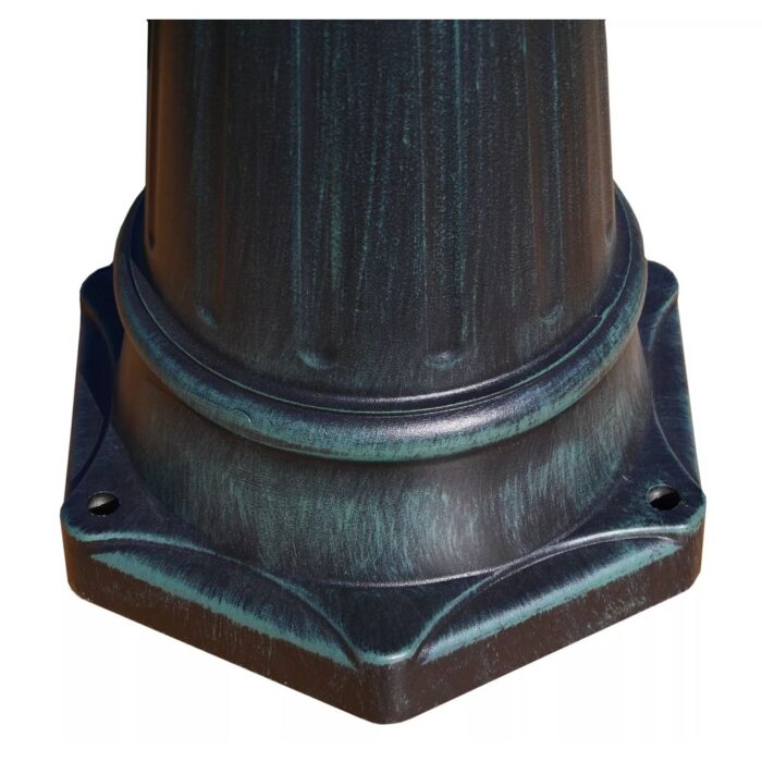 Lampadaire de jardin 3 bras 230 cm Vert foncé/Noir Aluminium – Image 5