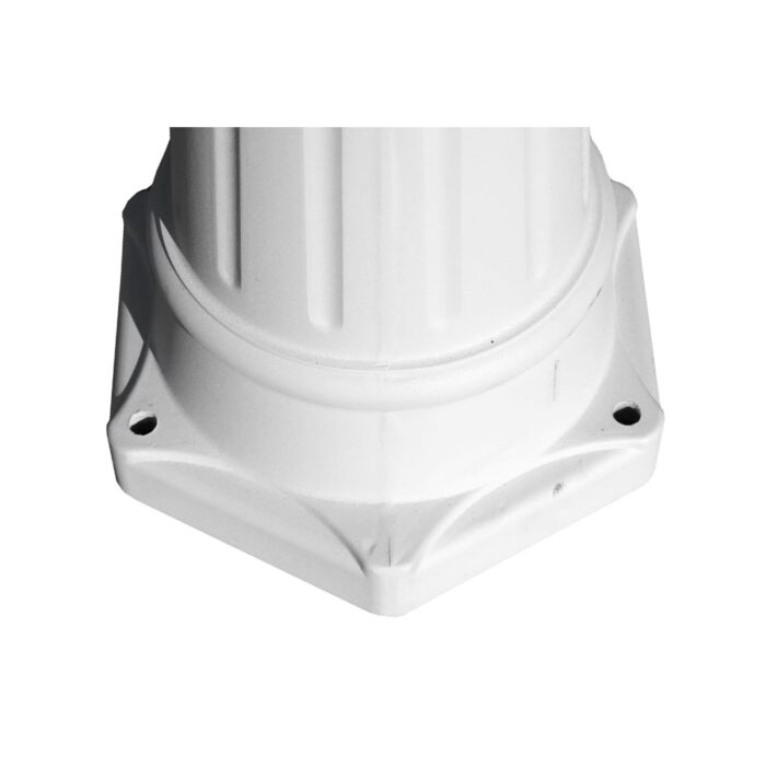 Lampadaire de jardin 3 bras 215 cm Blanc Aluminium – Image 4