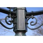 Lampadaire de jardin 3 bras 215 cm Vert foncé/Noir Aluminium – Image 4
