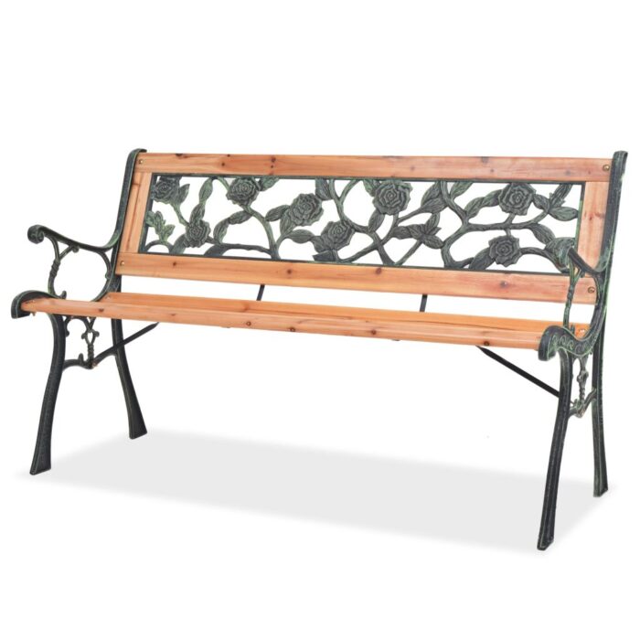 Banc de jardin 122 cm Bois – Image 1