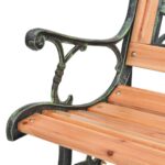 Banc de jardin 122 cm Bois – Image 3