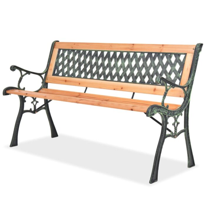 Banc de jardin 122 cm Bois – Image 1