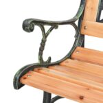 Banc de jardin 122 cm Bois – Image 3