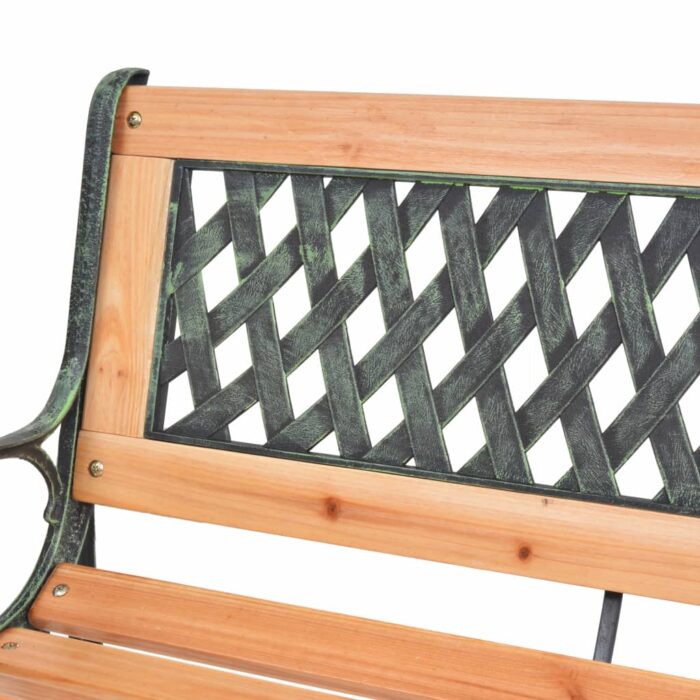 Banc de jardin 122 cm Bois – Image 4