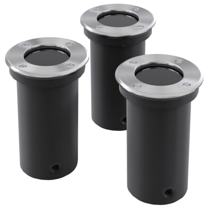 3 pcs Lampes encastrables au sol d'extérieur Rond – Image 1