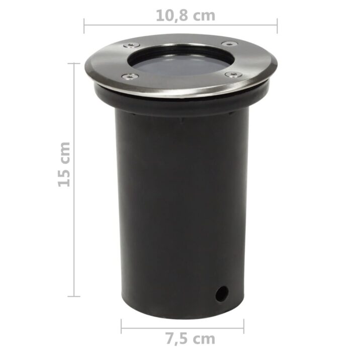 3 pcs Lampes encastrables au sol d'extérieur Rond – Image 7