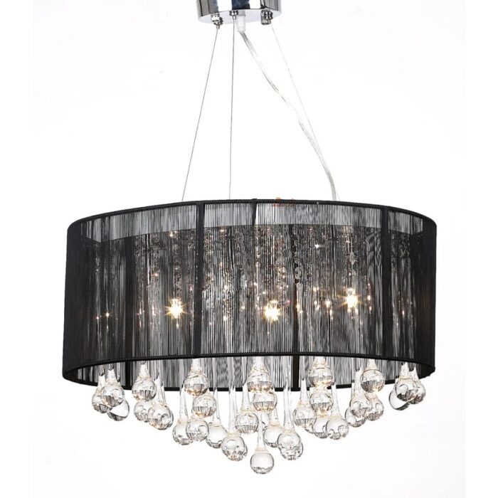 Lustre avec 85 cristaux Noir – Image 1