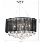 Lustre avec 85 cristaux Noir – Image 3