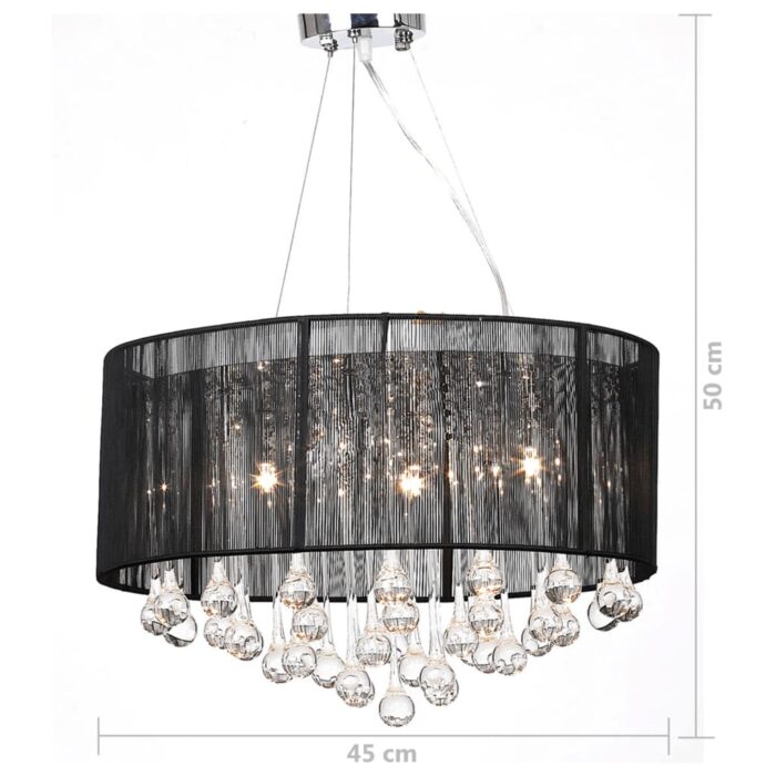 Lustre avec 85 cristaux Noir – Image 3