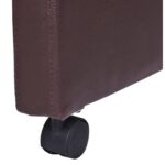 Chaises à manger lot de 2 marron similicuir – Image 4