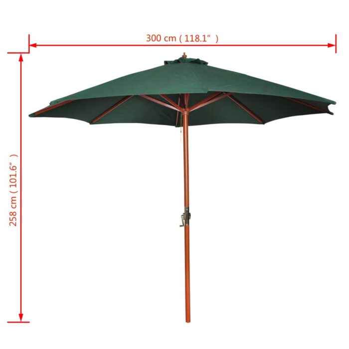 Parasol Vert 258 cm – Image 6