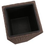 Lits surélevés de jardin 3 pcs Résine tressée Marron – Image 5