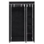 Garde-robe en tissu 2 pcs Noir – Image 2