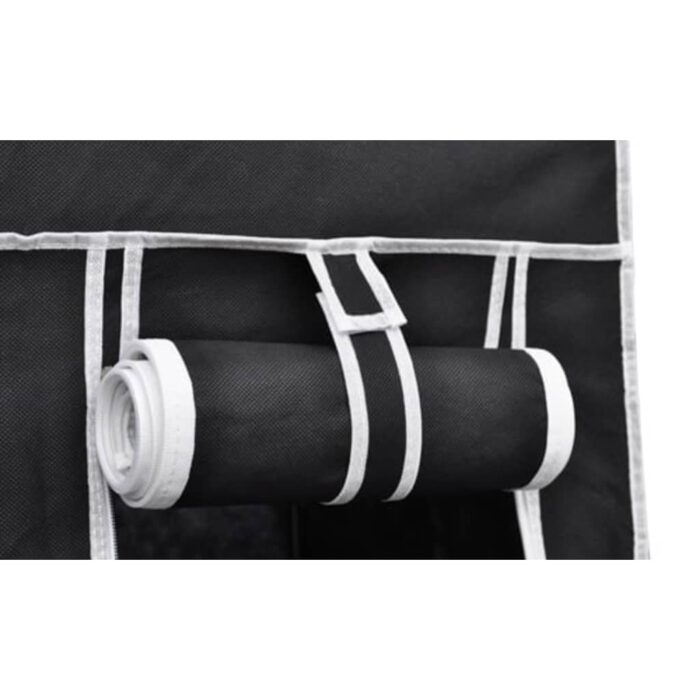 Garde-robe en tissu 2 pcs Noir – Image 3