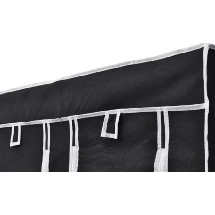 Garde-robe en tissu 2 pcs Noir – Image 4