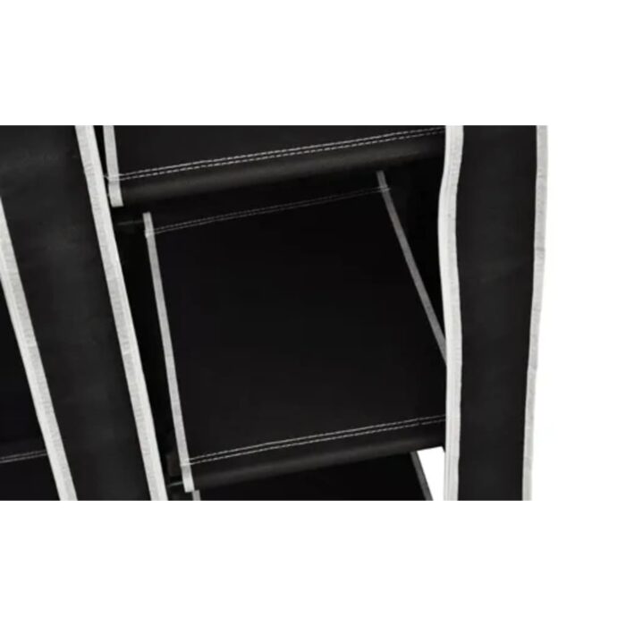 Garde-robe en tissu 2 pcs Noir – Image 5