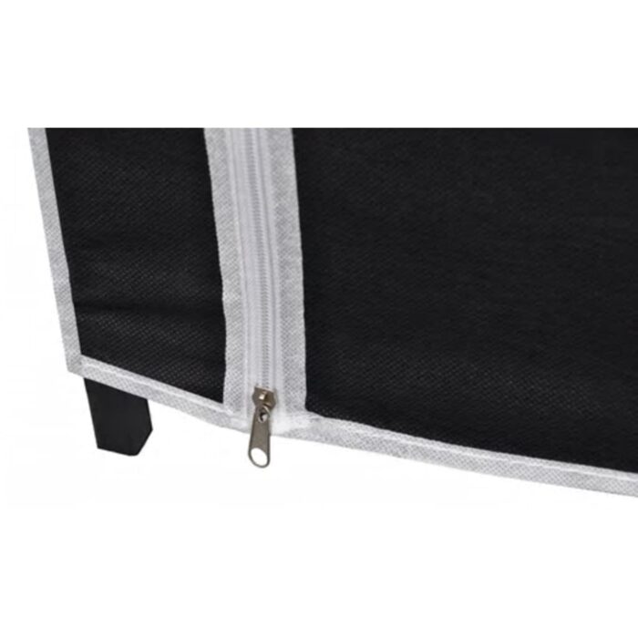 Garde-robe en tissu 2 pcs Noir – Image 6