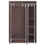 Garde-robe en tissu 2 pcs Marron – Image 2