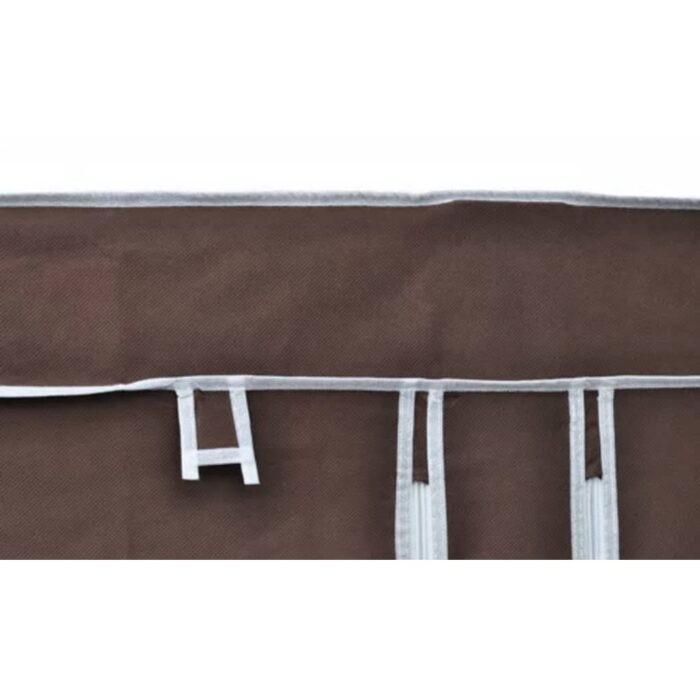 Garde-robe en tissu 2 pcs Marron – Image 4
