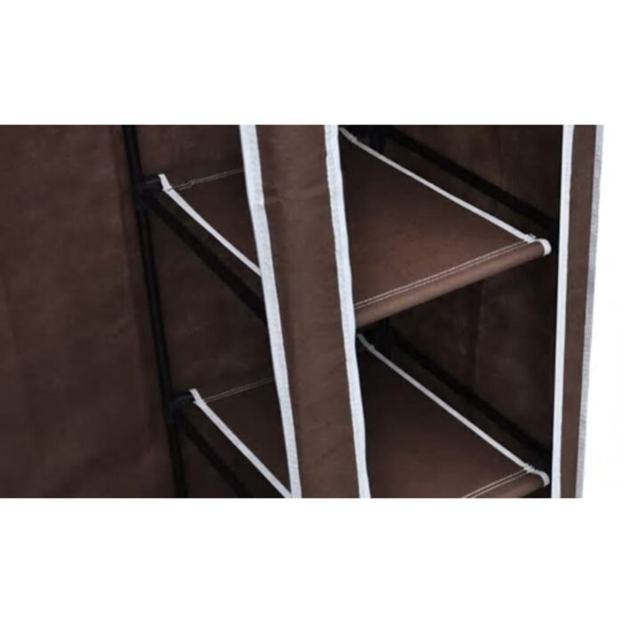 Garde-robe en tissu 2 pcs Marron – Image 5