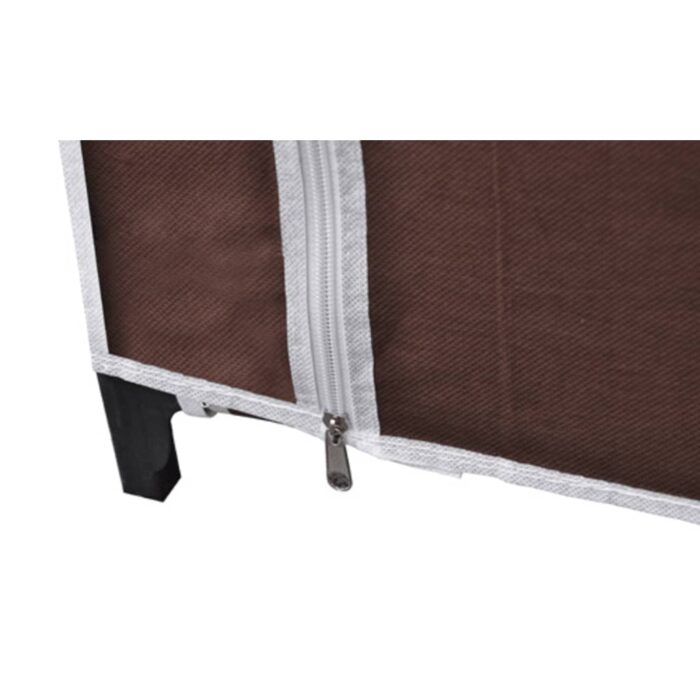 Garde-robe en tissu 2 pcs Marron – Image 6
