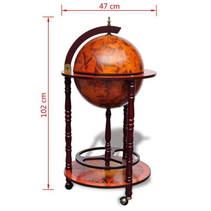 Support de vin sous forme de globe Bois d'eucalyptus – Image 6