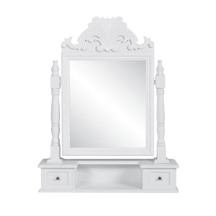 Coiffeuse avec miroir pivotant rectangulaire MDF – Image 1
