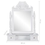 Coiffeuse avec miroir pivotant rectangulaire MDF – Image 5