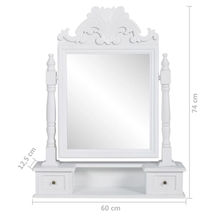 Coiffeuse avec miroir pivotant rectangulaire MDF – Image 5