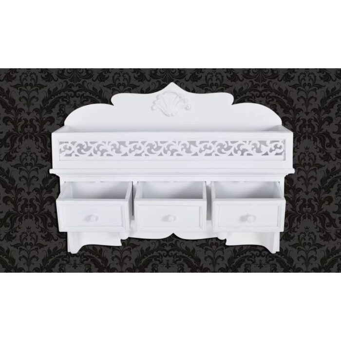 Étagère murale avec 3 tiroirs 2 crochets – Image 2