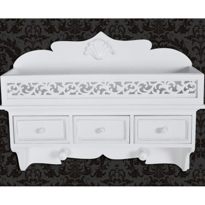 Étagère murale avec 3 tiroirs 2 crochets – Image 4