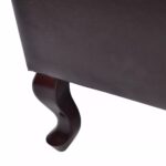 Fauteuil avec repose-pied Marron foncé Similicuir – Image 2