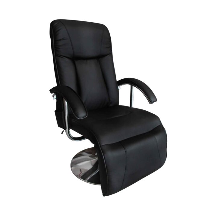 Fauteuil de massage Noir Similicuir – Image 3