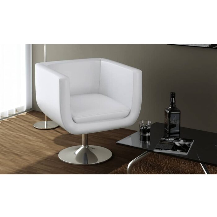 Tabouret de bar Blanc Similicuir – Image 1