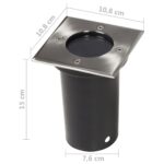 12 pcs Lampes encastrables au sol d'extérieur Carré – Image 4