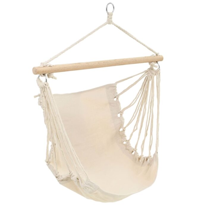 Hamac couleur crème 185 x 125 cm – Image 1