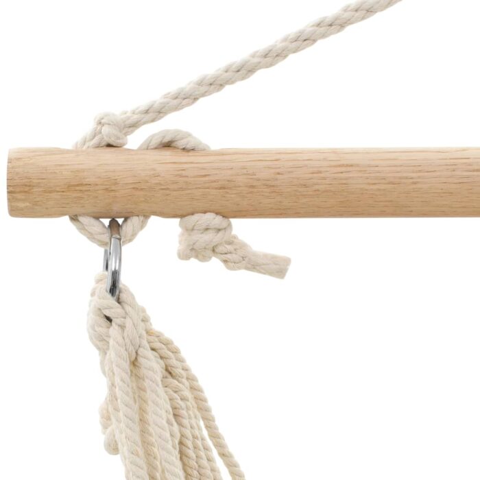 Hamac couleur crème 185 x 125 cm – Image 2